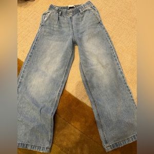 Zara denim wide legs pants